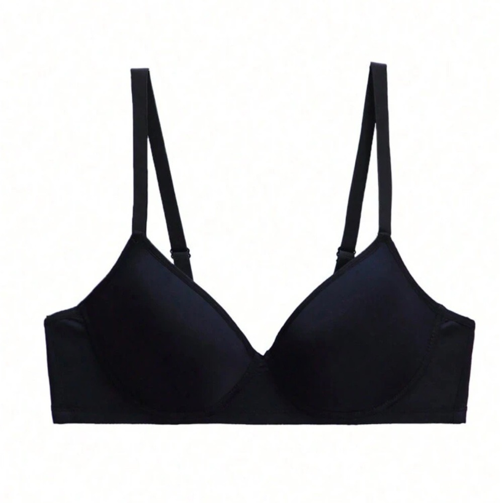 3 Piece Solid Underwire Bralette - Tan / Black / … - image 3